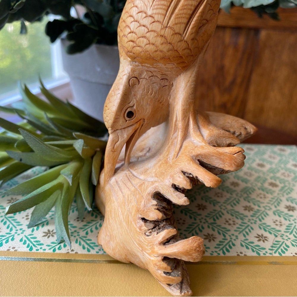 Wooden Bird Sculpture